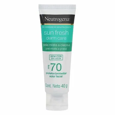 Protetor Solar Neutrogena Sun Fresh Derm Care Facial FPS70