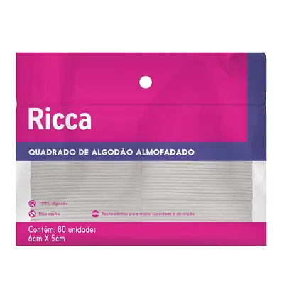 Quadradinho de Algodão 80un Ricca