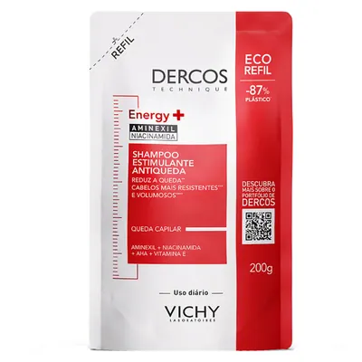 Refil Shampoo Estimulante Antiqueda Fortalecedor Dercos Vichy Energy+