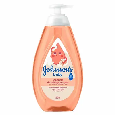 Sabonete Líquido de Glicerina Da Cabeça aos Pés Johnson's Baby