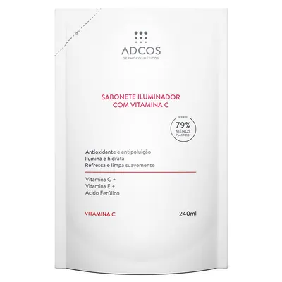 Sabonete Líquido Facial Iluminador Adcos Vitamina C - Refil