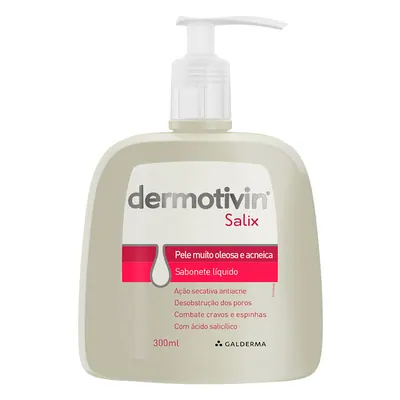 Sabonete Líquido Facial para Pele Muito Oleosa e Acneica Dermotivin Salix