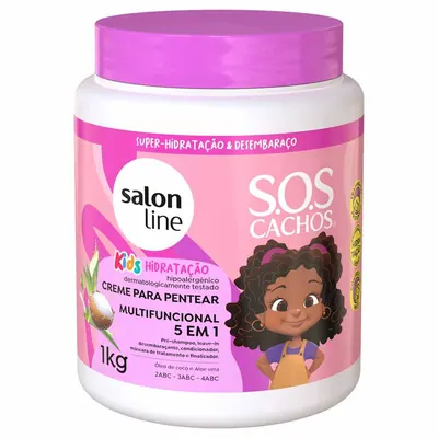Salon Line SOS Kids Hidratação Creme de Pentear 5 em 1