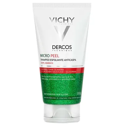 Shampoo Esfoliante Anticaspa e Oleosidade Vichy Dercos Micro Peel Ação Calmante