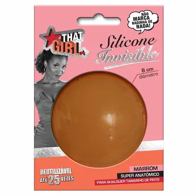 Silicone Adesivo para Seios That Girl - Invisible Marrom