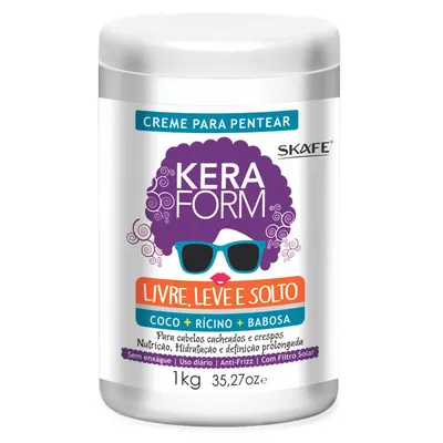 Skafe Keraform Livre, Leve e Solto - Creme de Pentear