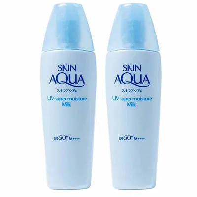 Skin Aqua Protetor Solar Super Moisture Milk FPS50 Kit com 2 Unidades