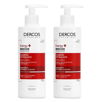 Vichy Dercos Energy+ Shampoo Estimulante Kit com 2 unidades de 400g